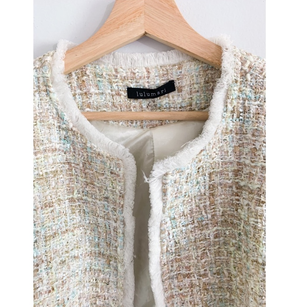 Metallic threads white Blazer